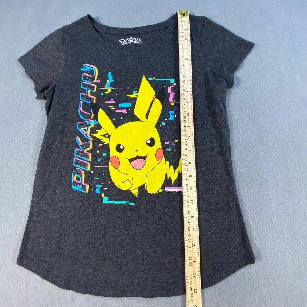 Girls’ Pokemon Pikachu dark Gray shirt sleeves T-Shirt, size XL (14-16)